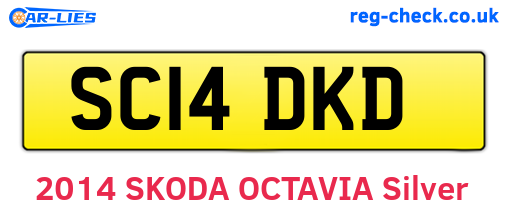 SC14DKD are the vehicle registration plates.