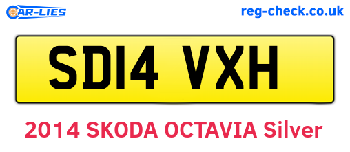 SD14VXH are the vehicle registration plates.