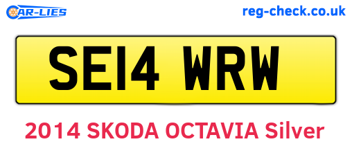 SE14WRW are the vehicle registration plates.