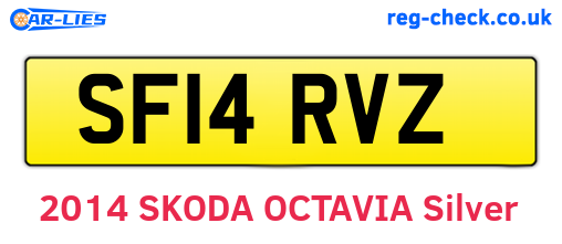 SF14RVZ are the vehicle registration plates.