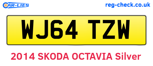 WJ64TZW are the vehicle registration plates.