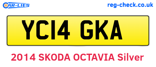 YC14GKA are the vehicle registration plates.