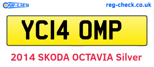 YC14OMP are the vehicle registration plates.