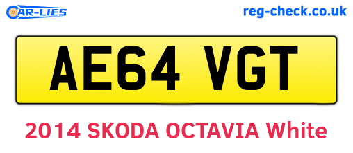 AE64VGT are the vehicle registration plates.
