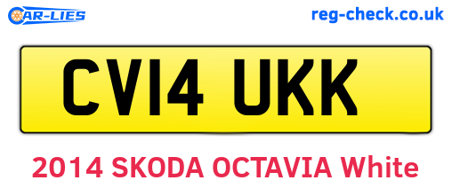 CV14UKK are the vehicle registration plates.