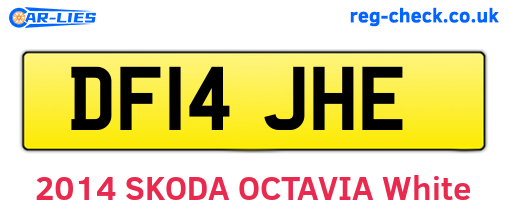 DF14JHE are the vehicle registration plates.