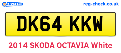 DK64KKW are the vehicle registration plates.
