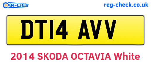 DT14AVV are the vehicle registration plates.
