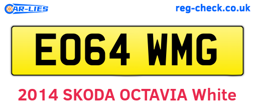 EO64WMG are the vehicle registration plates.