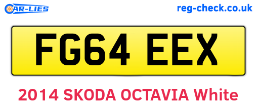 FG64EEX are the vehicle registration plates.
