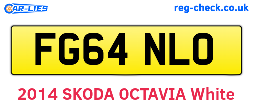 FG64NLO are the vehicle registration plates.