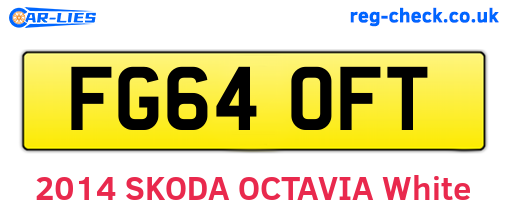 FG64OFT are the vehicle registration plates.