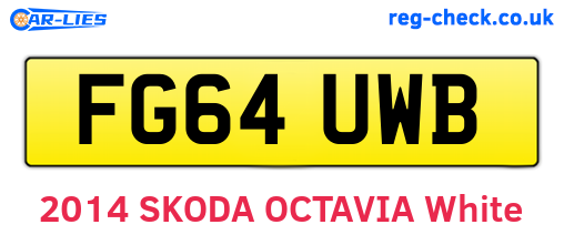 FG64UWB are the vehicle registration plates.