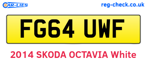 FG64UWF are the vehicle registration plates.