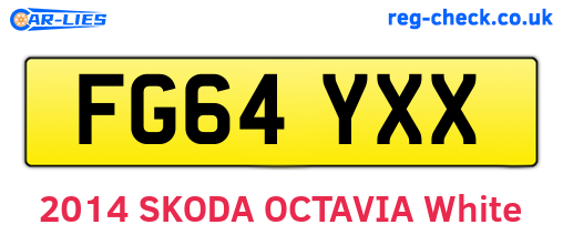 FG64YXX are the vehicle registration plates.