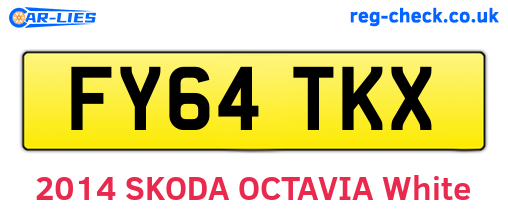 FY64TKX are the vehicle registration plates.