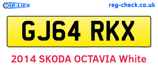 GJ64RKX are the vehicle registration plates.