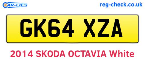 GK64XZA are the vehicle registration plates.