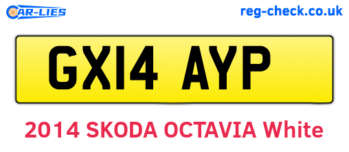 GX14AYP are the vehicle registration plates.