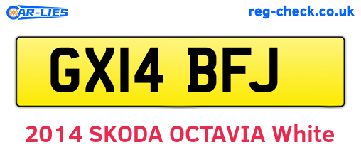 GX14BFJ are the vehicle registration plates.