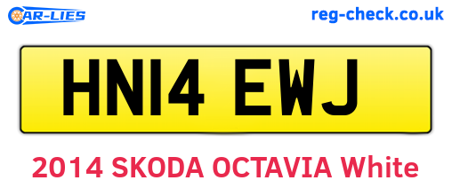 HN14EWJ are the vehicle registration plates.