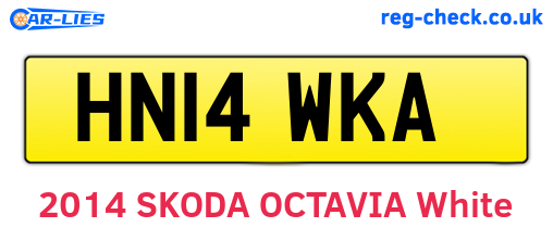 HN14WKA are the vehicle registration plates.