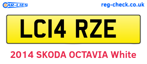 LC14RZE are the vehicle registration plates.