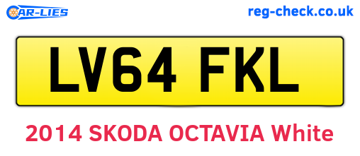 LV64FKL are the vehicle registration plates.