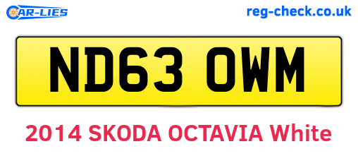ND63OWM are the vehicle registration plates.