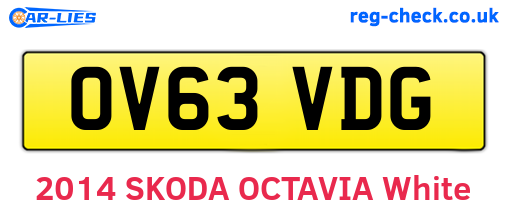 OV63VDG are the vehicle registration plates.