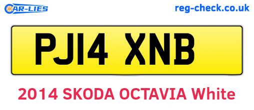 PJ14XNB are the vehicle registration plates.