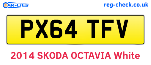 PX64TFV are the vehicle registration plates.