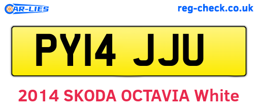 PY14JJU are the vehicle registration plates.
