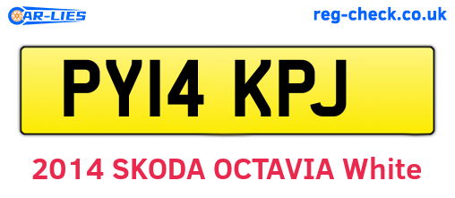 PY14KPJ are the vehicle registration plates.