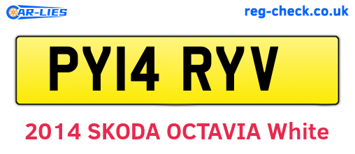 PY14RYV are the vehicle registration plates.