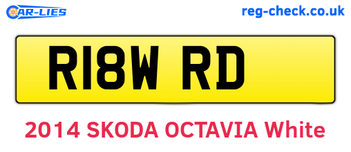 R18WRD are the vehicle registration plates.