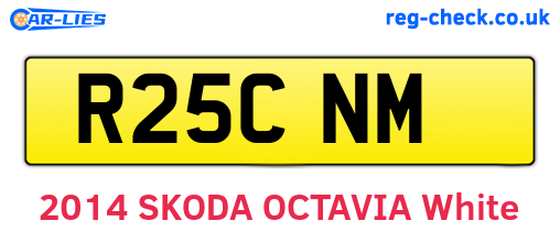 R25CNM are the vehicle registration plates.