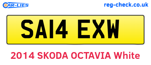 SA14EXW are the vehicle registration plates.
