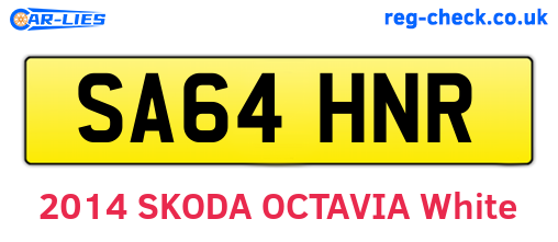 SA64HNR are the vehicle registration plates.