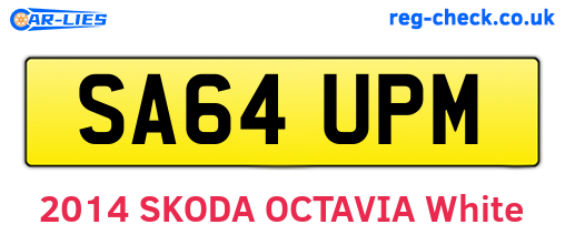 SA64UPM are the vehicle registration plates.