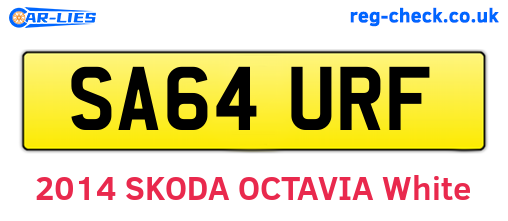 SA64URF are the vehicle registration plates.
