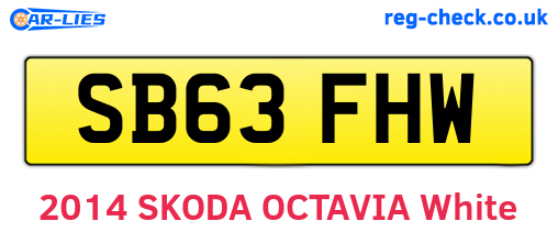 SB63FHW are the vehicle registration plates.