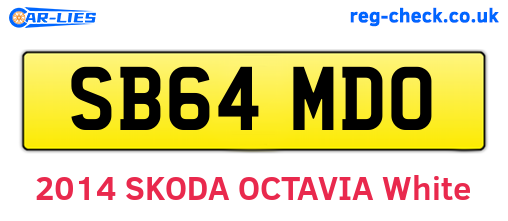 SB64MDO are the vehicle registration plates.