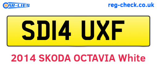 SD14UXF are the vehicle registration plates.
