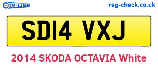 SD14VXJ are the vehicle registration plates.