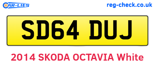 SD64DUJ are the vehicle registration plates.