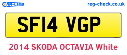 SF14VGP are the vehicle registration plates.