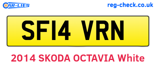 SF14VRN are the vehicle registration plates.