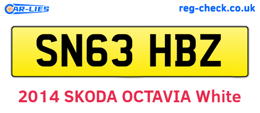 SN63HBZ are the vehicle registration plates.