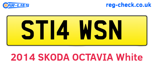 ST14WSN are the vehicle registration plates.